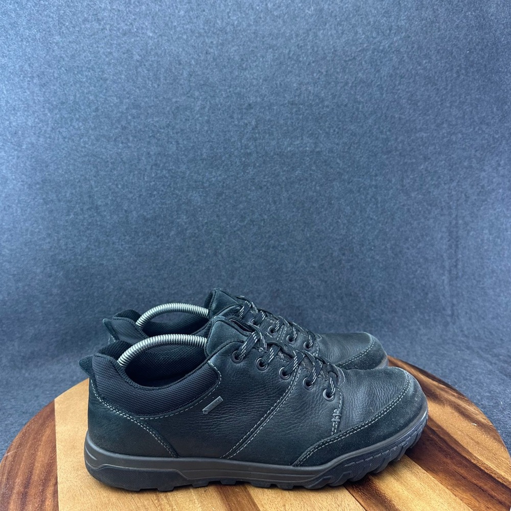 ECCO Urban Lifestyle Gore-Tex Black Leather Hiking Shoes 83070402001 Size 8‎